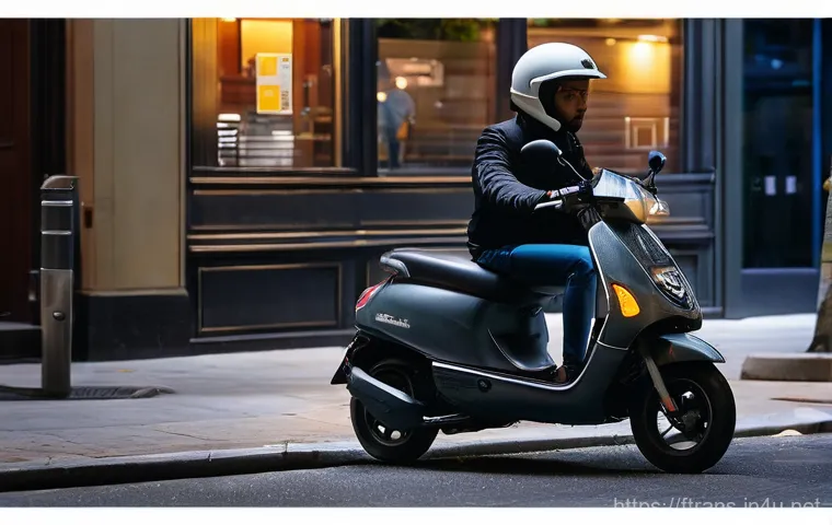 공유 스쿠터 - **Prompt 1: Urban Convenience and Joyful Mobility**
    "A vibrant, sunny urban scene during the day...