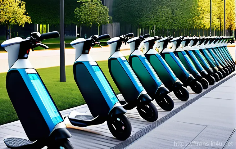 공유 스쿠터 - **Prompt 2: Safety Concerns and Urban Challenges**
    "A cautionary urban scene at dusk, highlighti...